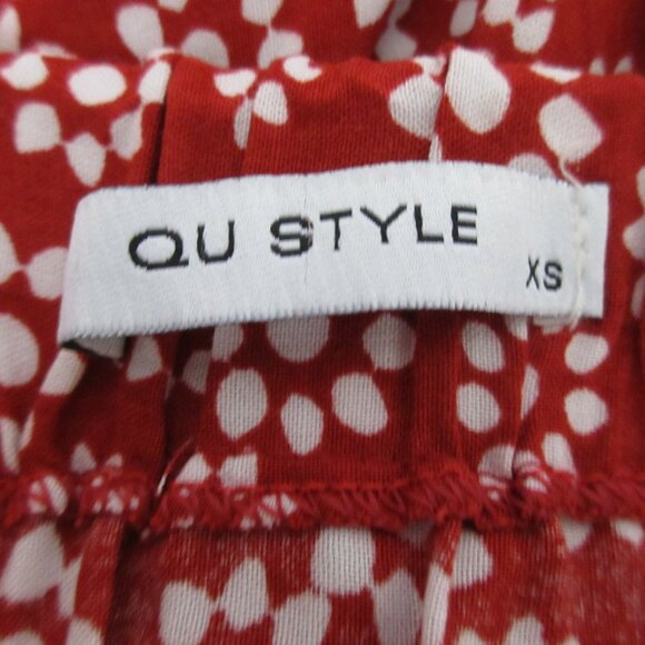 Tween Girls Skort Skater Style Skirt w/ Built In Shorts Size XS Red White Floral - Picture 3 of 10